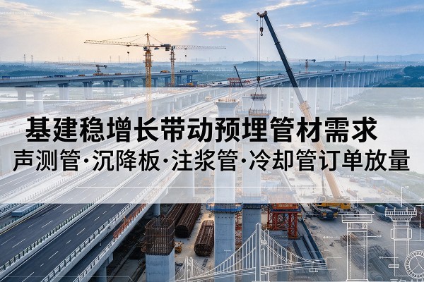 黄岛基建稳增长带动预埋监测管材需求,声测管、沉降板、注浆管订单持续放量